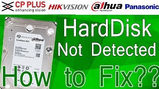 Hard Disk not detected in cp plus dvr 1 2018 Hindi  dahua dvr  hikvision dvr [upl. by Alba]