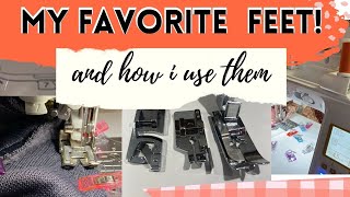 MY FAVORITE SEWING MACHINE FEET AND HOW TO USE THEM PRESSER FOOT TUTORIAL [upl. by Wallas956]