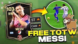 FREE TOTW MESSI is INSANE  FC Mobile‼️ [upl. by Aikahs]