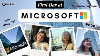 First day at Microsoft office ❤️  Work from office  Microsoft Office  Noida [upl. by Mathilda]