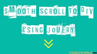 Smooth scroll to div using jQuery [upl. by Yroger553]