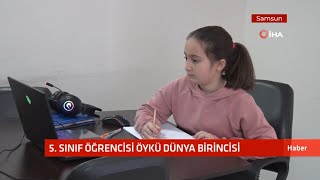 5 Sınıf öğrencisi Öykü dünya birincisi oldu [upl. by Fred]