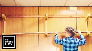 Wood Storage Wall Rearranging the Existing Rack  Ep1 [upl. by Tamiko]