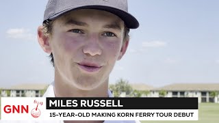 15yearold Miles Russell makes Korn Ferry Tour debut [upl. by Hayilaa]