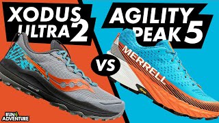 MY ULTIMATE SHOWDOWN  Saucony Xodus Ultra 2 vs Merrell Agility Peak 5  Run4Adventure [upl. by Aehsan]