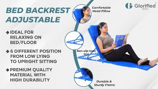 Adjustable Folding Bed Backrest Bedridden Patient Can Use Travel Beach working [upl. by Wenn681]