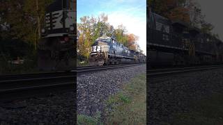 Norfolk Southern manifest train E50 approaches Raleigh NC at the quotWaffle Housequot signals 11112024 [upl. by Reinold181]