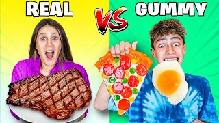 Real vs Gummy food Challenge [upl. by Lambertson542]