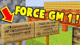 HACK DO MODO CRIATIVO FORÇADO Minecraft Trollagem [upl. by Osnofledi]