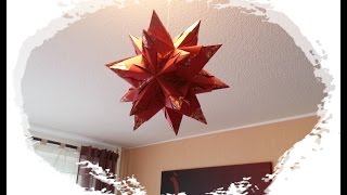 Tutorial OrigamiStern 3D Bascetta selber basteln DIY [upl. by Amoakuh]