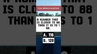 Civil Service Question Number 33 A number p is closer to 88 than it is to 168 Numericalability [upl. by Trinatte]