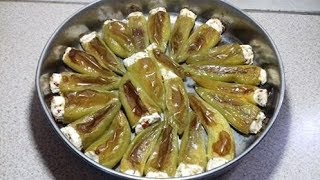 Speca te Mbushura me Gjize ne Furre  Baked peppers filled with cottage cjeese [upl. by Gathers]