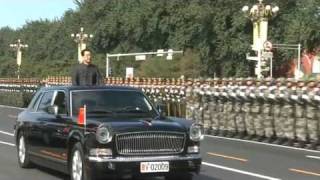 01 President HU Jintao Reviews Chinese Troops Chinas National Day Chinese Military Parade 2009 [upl. by Arocal472]