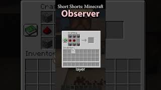 Observer  Short Shorts by StrawberryGS  Minecraft Crafting Recipe [upl. by Ahseela]