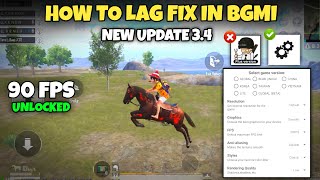 🔥HOW TO UNLOCK 90 FPS IN BGMI • HOW TO REDUCE LAG IN BGMI • BGMI LAG FIX NEW UPDATE 34 [upl. by Cora]