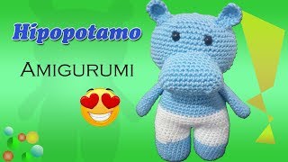 Hipopótamo de Crochê  Amigurumi [upl. by Hardan]