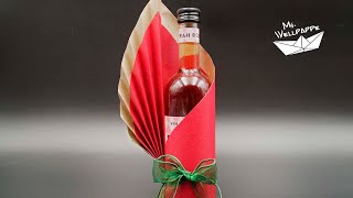 Geschenke verpacken  einfach und schnell für Wein Sektflaschen [upl. by Etiam]