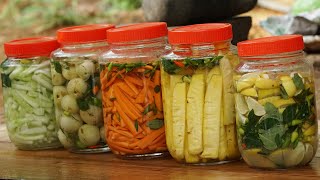 Pickled Veggies  Quick Pickles  Cucumber  Carrot  Gooseberry  Lime  Pineapple [upl. by Eintruok]