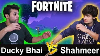 Shahmeer Roasting Ducky Bhai FORTNITE FIGHT  GAMEPLAY [upl. by Aleafar]