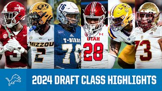 2024 Detroit Lions full Draft class highlights [upl. by Corrie261]