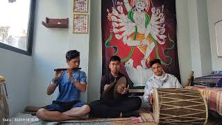 sirsaya hegu song with dhimey baja with my students suzal and shiben [upl. by Jandy]