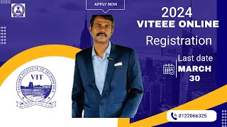 VITEEE 2024 EXAM ONLINE REGISTRATIONBTECH COURSES ENTRANCEAPPLICATION [upl. by Siloum]