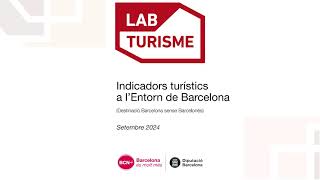 Indicadors turístics a lentorn de Barcelona  SETEMBRE 2024 [upl. by Ingemar]