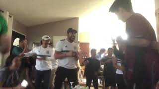 Mexico vs South Korea fan reaction World Cup 2018 [upl. by Sarchet409]