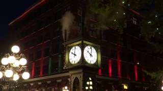 Vancouver British Columbia  Gastown Steam Clock Chimes HD 2014 [upl. by Ahseuqram]