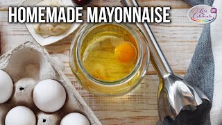 Making Homemade Mayonnaise with an Immersion Blender in 1 Minute [upl. by Shuman]