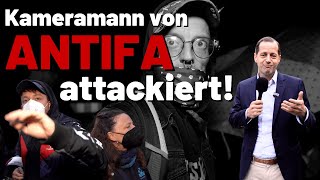 Beckamps Kameramann von ANTIFA attackiert [upl. by Urbain851]