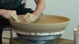 5 Throwing a Large Platter on the Pottery Wheel with HsinChuen Lin [upl. by Lupita]