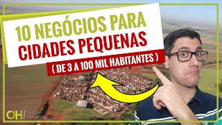 10 NEGÓCIOS PARA CIDADES PEQUENAS DE 3 A 100 MIL HABITANTES  EMPREENDA NEGÓCIOS LUCRATIVOS [upl. by Rukna]