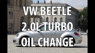 VWVolkswagen Beetle 20T18T Turbo TSI DIY Engine Oil Change  Reset Service Light [upl. by Molini353]