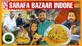 Indore Sarafa Bazaar Street Food with Wife  Veggie Paaji [upl. by Rouvin]