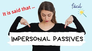 IMPERSONAL PASSIVES en inglés  Explicación con ejemplos y ejercicios [upl. by Loats]