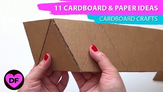 DIY 📦 👌 11 Cardboard amp Paper Ideas  Cardboard crafts [upl. by Phyllida]