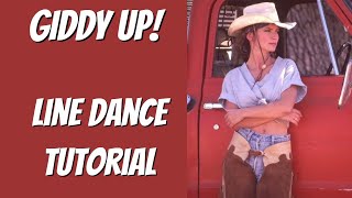 quotGIDDY UPquot Beginner Line Dance  Tutorial [upl. by Ynnig]