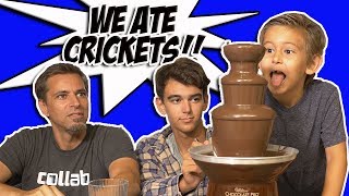 Eating Bugs Chocolate Fountain Challenge  Josh Darnit [upl. by Harwilll]