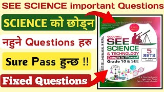 SEE SCIENCE Fixed Questions Solution  SEE Science Model Questions Solution 2080 [upl. by Trinidad]