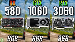 RX 580 8GB vs GTX 1060 6GB vs RTX 3060  Tested in 2024 [upl. by Harbour]