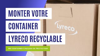 Lyreco Recyclable  Comment monter votre container casques de protection en 1 minute [upl. by Royall]