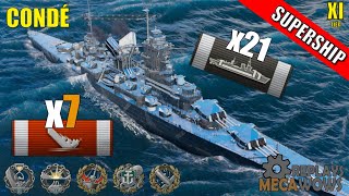 SUPERSHIP Condé 7 Kills amp 325k Damage  World of Warships Gameplay [upl. by Alegna]