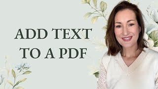 How to Add Text to a PDF [upl. by Marie]