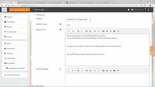 Moodle Quizzes  Embedded Cloze Questions [upl. by Vilhelmina]