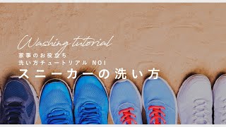 汚れたスニーカーをつけおきだけで洗う簡単！お洗濯術 【お洗濯】チュートリアルNO1 洗濯研究家 平島利恵 [upl. by Josephson502]