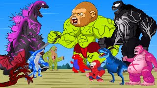 GODZILLA amp KONG DINOSAUR BRACHIOSAURUS vs Evolution of GIANT OCTOPUS LIMB REGROWTH  FUNNY CARTOON [upl. by Kenison]