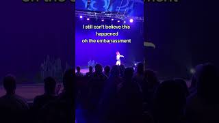 Performer falls off of the aerial hoop on stage [upl. by Hoebart807]