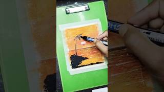 ESAY SECNARY DRAWING❤️  MINI DRAWING minidrawing drawingtutorial painting easydrawing shorts [upl. by Enomad]