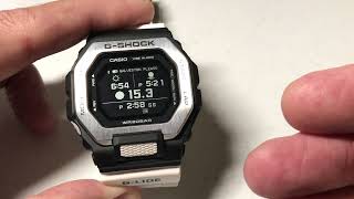 Casio GShock GBX100  View Sunrise and Sunset Times [upl. by Jacynth600]